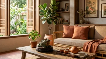 Không gian nội thất phong thủy với tông màu tương sinh mang lại may mắn cho gia chủ tuổi đinh tỵ