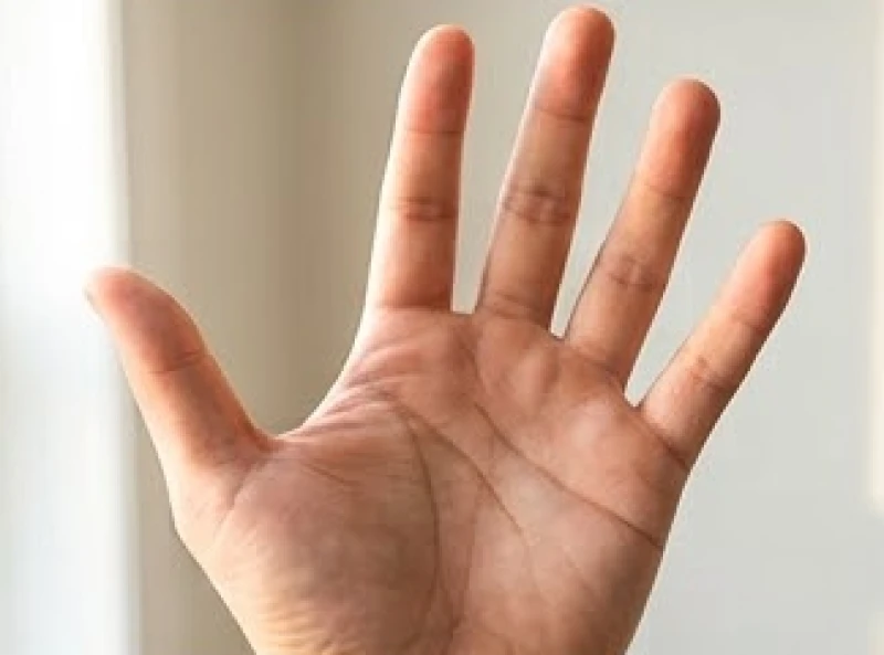 Xòe rộng lòng bàn tay tự nhiên để quan sát rõ quỹ đạo và điểm kết thúc của các nếp vân