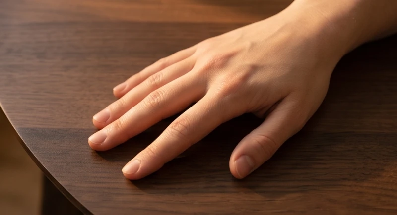 Cách xác định chiều dài ngón trỏ dựa trên vạch lóng tay trên cùng của ngón giữa