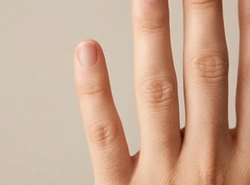 Cận cảnh ngón út và ngón áp út đặt cạnh nhau để so sánh độ dài trong nhân tướng học