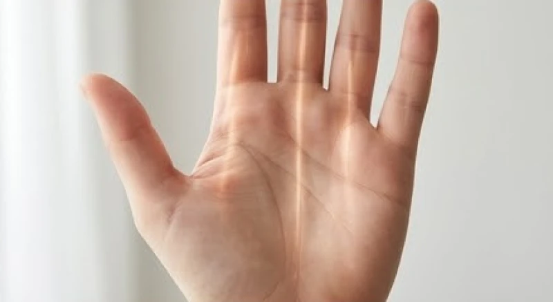 Điểm kết thúc của đường trí đạo được gióng thẳng từ các khe ngón tay để đo lường độ dài