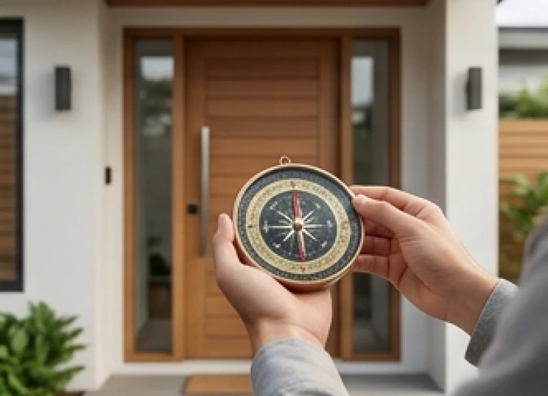 Hướng Họa Hại là gì: Cách tính quái mệnh và quy trình hóa giải 6 Thao tác sử dụng la bàn trước mặt tiền nhà để kiểm tra xem cửa chính có phạm vào hướng họa hại là gì không