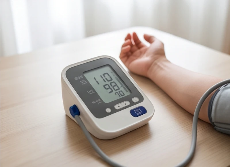 Máy đo huyết áp điện tử hiển thị chỉ số cảnh báo nguy hiểm trong cơn bốc hỏa