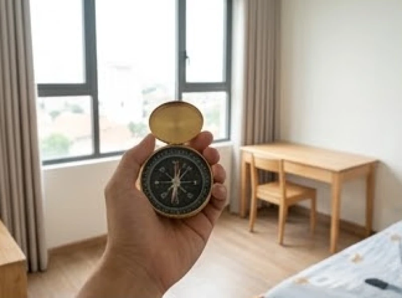 Sử dụng la bàn để xác định vị trí góc Tây Nam đón sinh khí cho không gian học tập của trẻ