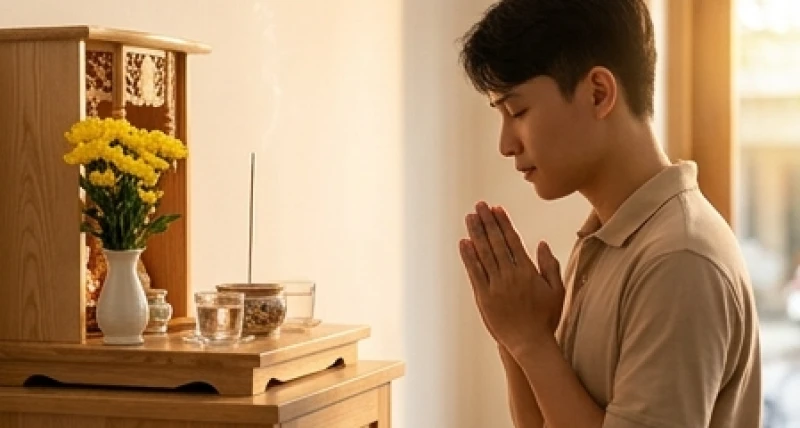 Văn khấn bán hàng hàng ngày: Mẫu bài cúng siêu ngắn dễ thuộc 6 Người chủ chắp tay thành kính trước ngực, nhẩm đọc bài văn khấn bán hàng hàng ngày với nội dung ngắn gọn