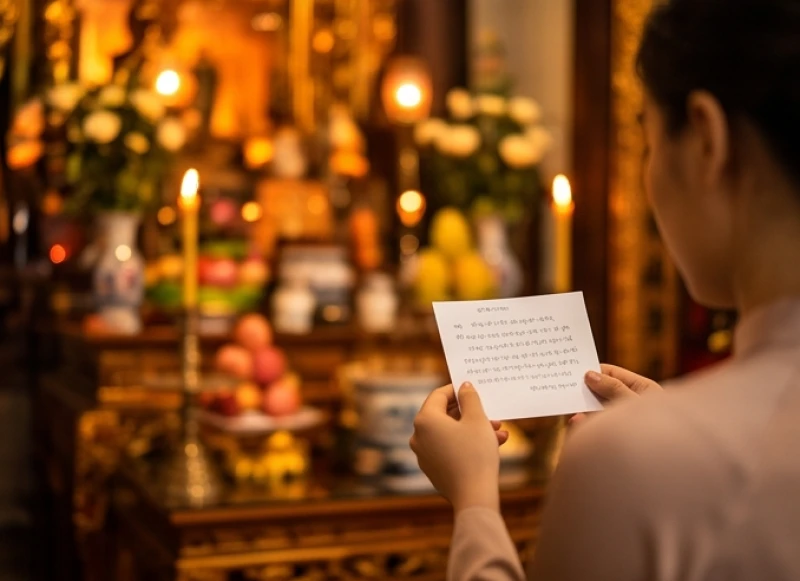 Văn khấn Đền Lảnh Giang: nguyên văn chuẩn và thứ tự dâng lễ 9 Chuẩn bị nội dung bài văn khấn trên tay khi đứng trước ban thờ