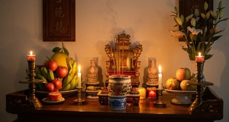 Văn khấn thần linh rằm tháng Chạp: Bài cúng Thổ Công và sắm lễ 2 Không gian ban thờ trang nghiêm khi gia chủ chắp tay đọc bản văn khấn Thổ Công rằm tháng Chạp