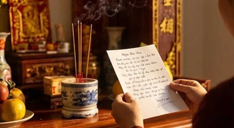 Đọc rõ ràng bài văn khấn hóa vàng mùng 4 Tết dành cho Thần linh trước khi khấn Gia tiên để đúng trật tự