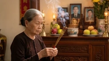 Nghi thức đọc văn khấn trước hay sau khi thắp hương trên bàn thờ tổ tiên