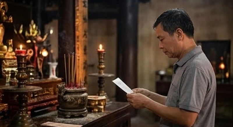 Tín chủ thành tâm đọc bài văn khấn xin lộc Vua Cha Bát Hải với mong ước công việc kinh doanh thuận lợi