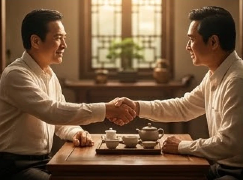 Cái bắt tay tin cậy giữa hai người đàn ông biểu thị sự hợp tác kinh doanh suôn sẻ và minh bạch