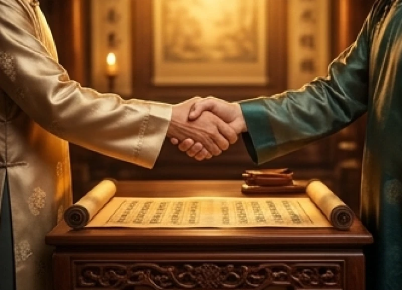 Hai người ký kết hợp đồng kinh doanh mang lại lợi nhuận bền vững