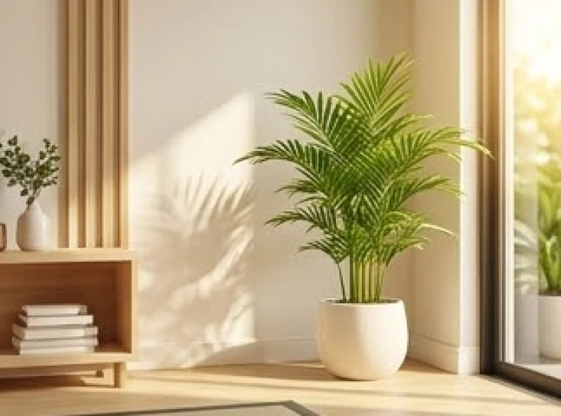 Góc tài vị ở hướng Tây Nam của phòng khách được dọn dẹp sạch sẽ và ngập tràn ánh sáng