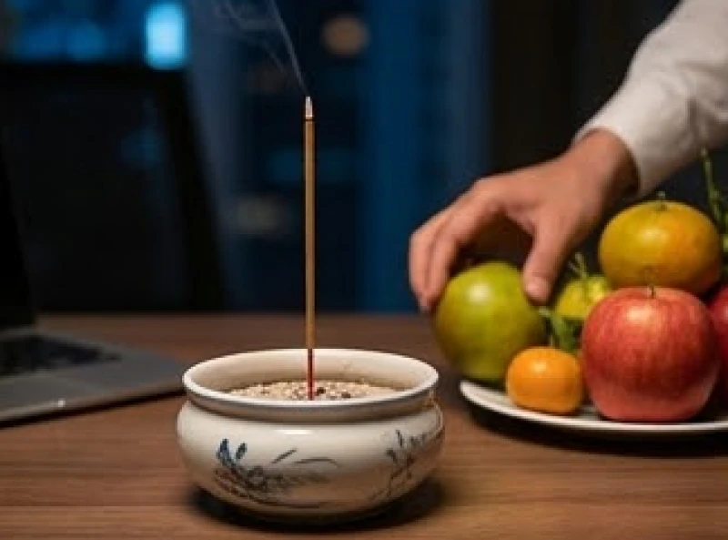 Văn khấn giao thừa tại công ty: Bài cúng chuẩn & xử lý thực tế 9 Tàn hương cháy được hai phần ba báo hiệu thời điểm thích hợp để đại diện công ty bắt đầu hạ lễ