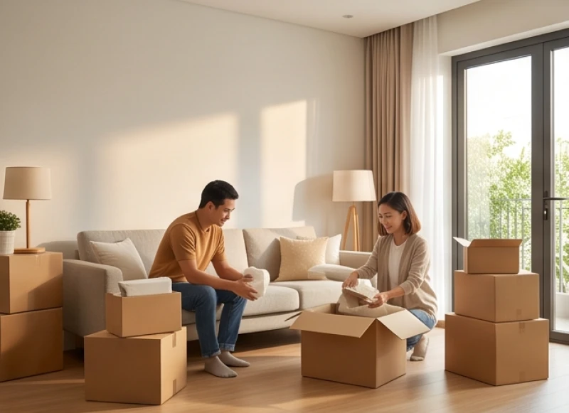 Tuổi Ngọ nhập trạch ngày nào tốt: Lịch 12 tháng và sắm lễ 5 Các thành viên trong gia đình đang cùng nhau sắp xếp và lau dọn đồ đạc cẩn thận trước khi chính thức dọn về nhà mới