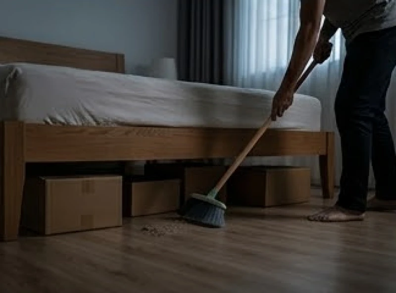 Vệ sinh gầm giường sạch sẽ và thông thoáng để loại bỏ nơi ẩn nấp của các loài vật
