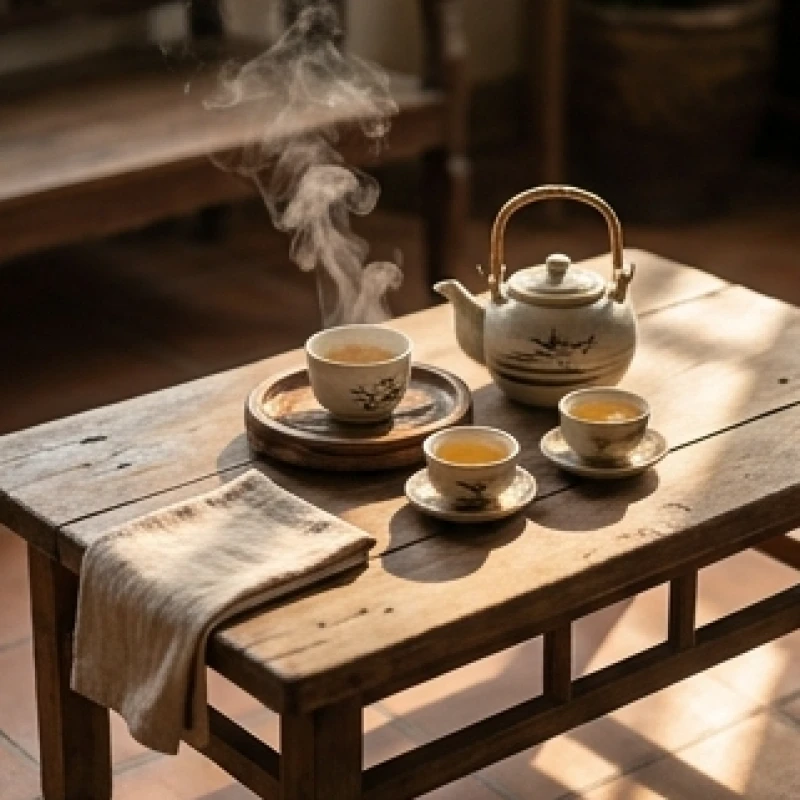Thạch sùng kêu trong nhà là điềm gì: Giải mã & cách hóa giải 3 Bàn trà được dọn dẹp sạch sẽ và chuẩn bị sẵn sàng để đón tiếp khách quý ghé thăm