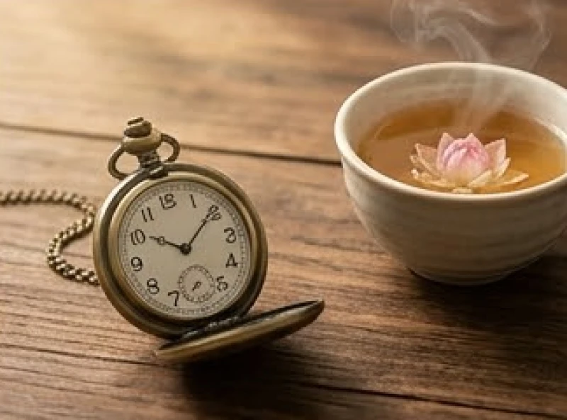 Giờ hoàng đạo hợp tuổi Dần: cẩm nang tra cứu theo từng Can Chi 10 Chiếc đồng hồ quả quýt bằng đồng thau cổ kính đặt cạnh tách trà đang tỏa hương khói