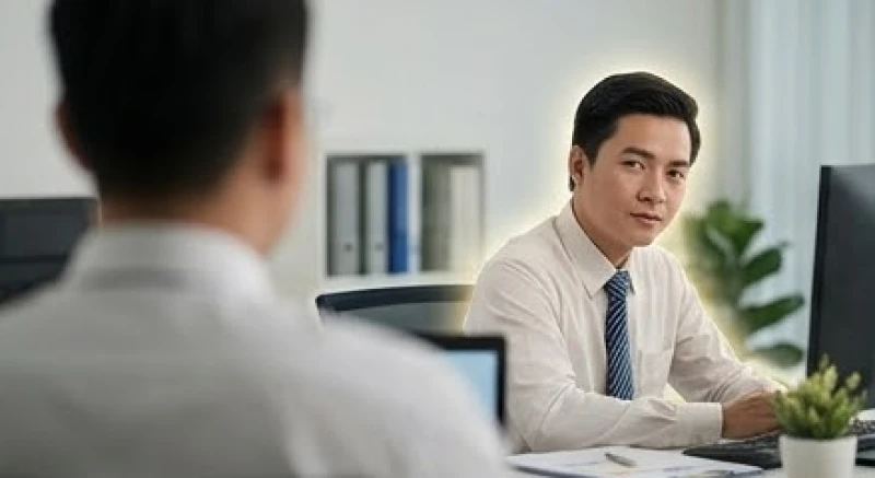 Mơ thấy trúng đề: Giải mã điềm báo tâm linh và bộ số tài lộc 4 Hai người đồng nghiệp đang trao đổi công việc với một bầu không khí có phần căng thẳng