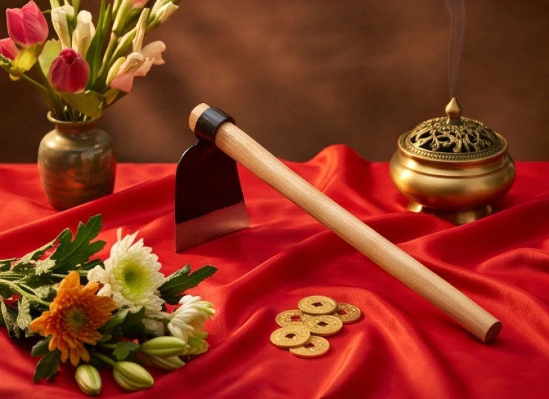 Các vật phẩm phong thủy dùng trong lễ động thổ xây nhà cho gia chủ phạm Kim Lâu Lục Súc