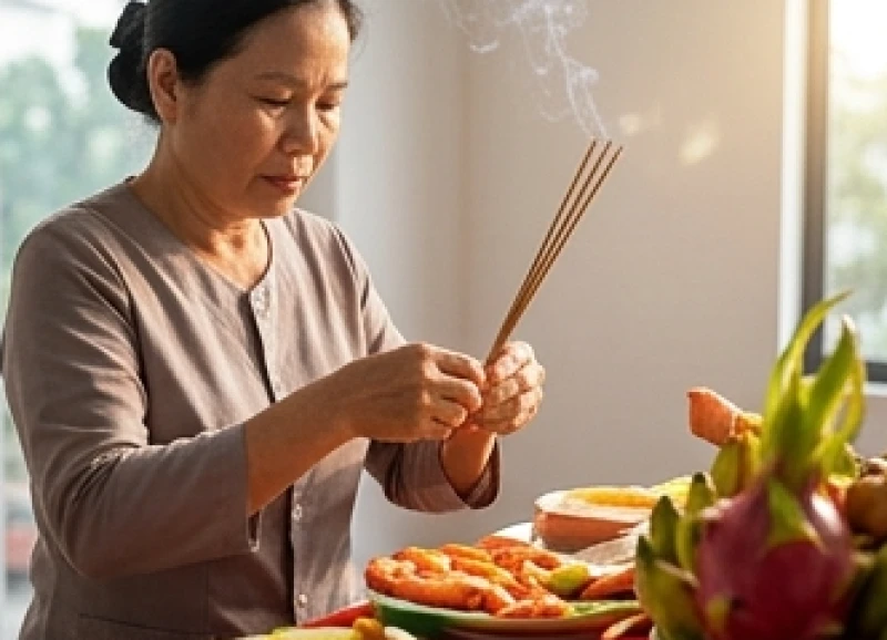 Tuổi Tý động thổ ngày nào tốt: Bảng lịch và mâm cúng bài bản 1 Gia chủ tuổi Tý thắp nhang trên mâm cúng động thổ để cầu mong thi công trôi chảy