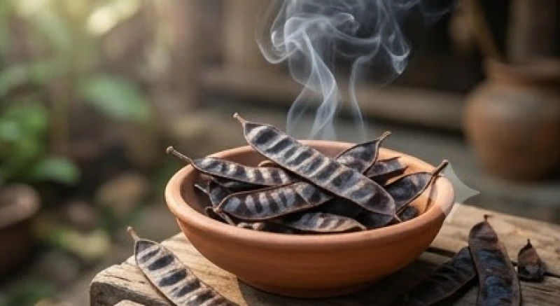 Khói từ những quả bồ kết nướng tỏa ra giúp xua đuổi côn trùng hiệu quả sau giấc mơ thấy ong vàng