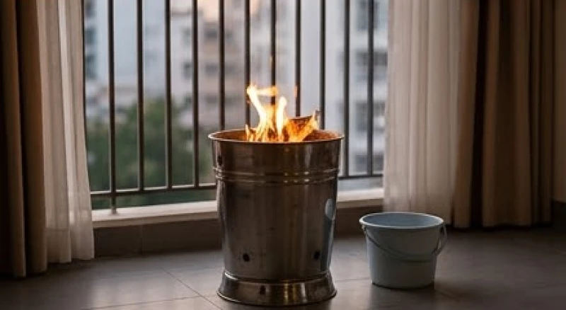 Văn khấn hóa vàng 49 ngày: Bài cúng chuẩn và quy trình hóa mã 6 Chiếc lư kim loại thành cao dùng để hóa vàng mã được đặt cách xa các vật liệu dễ cháy trong không gian thoáng đãng