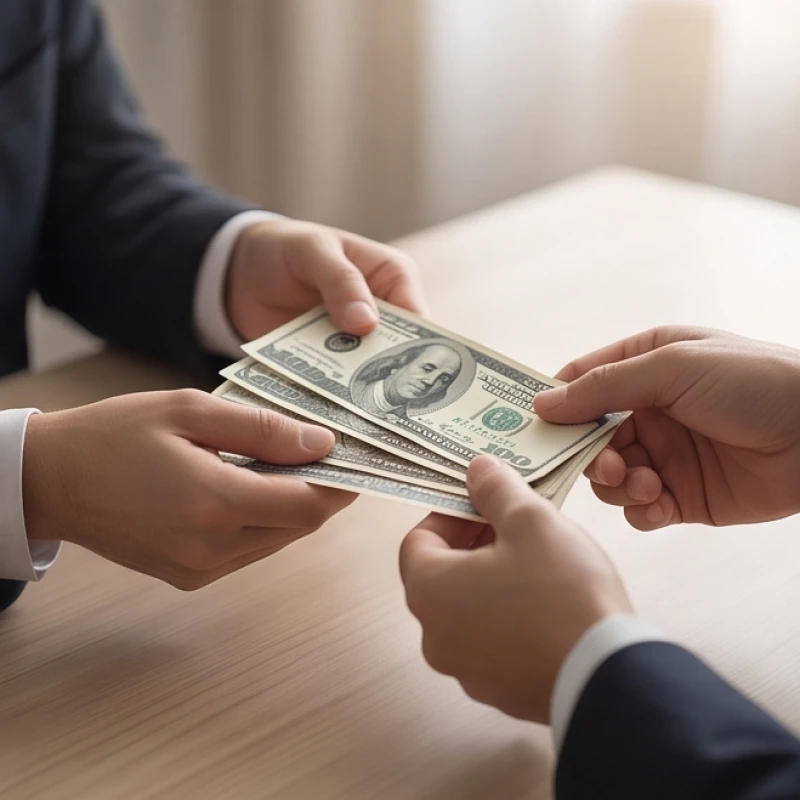 Mơ thấy tiền nước ngoài: Ý nghĩa điềm báo và con số may mắn 5 Đôi bàn tay đón nhận những tờ ngoại tệ từ một người đối diện trong không gian ánh sáng mờ ảo