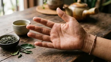 Hình minh họa cách xác định chính xác đường chỉ tay học vấn trên lòng bàn tay nam giới và nữ giới