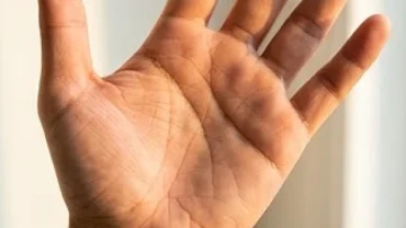 Cận cảnh lòng bàn tay rõ nét các đường chỉ tay may mắn biểu tượng cho tài lộc và phú quý