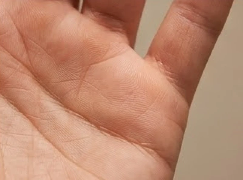 Khu vực gò Thủy Tinh dưới ngón út nhô cao cùng những đường chỉ tay ngang tài vận rõ nét