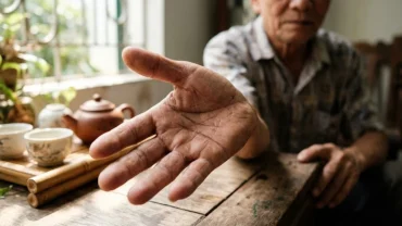 Cận cảnh chi tiết đường chỉ tay sinh mệnh nam trên lòng bàn tay giúp đánh giá thể trạng