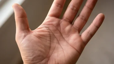 Lòng bàn tay đầy đặn với đường chỉ tay trúng số rõ nét dưới ánh sáng tự nhiên