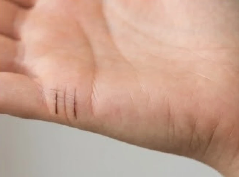Một đường chỉ tay liền mạch, in hằn sâu và rõ nét kéo dài từ mép ngoài đâm vào lòng bàn tay