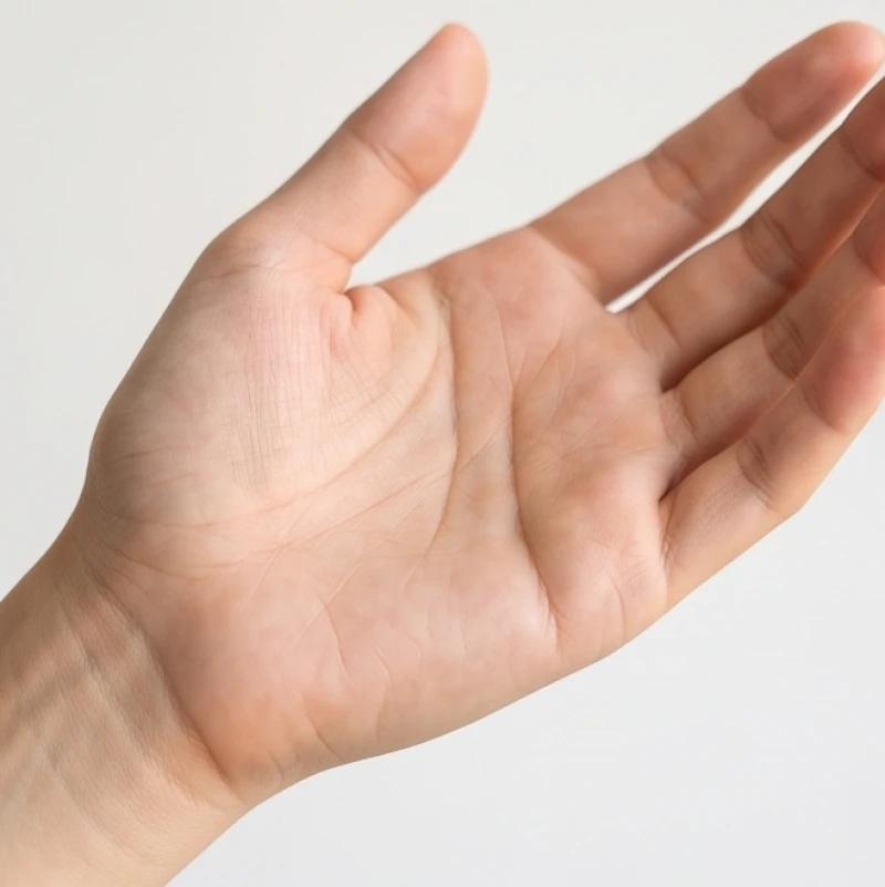Một vạch chỉ ngang rõ nét, sâu và dài tắp trên mép ngoài bàn tay biểu thị sự chung thủy viên mãn