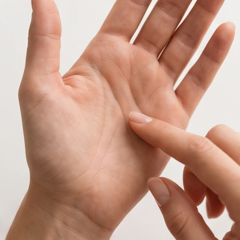 Nốt ruồi trong lòng bàn tay phải nữ: Luận vận mệnh & hung cát 5 Ngón tay đang chỉ dọc theo đường sinh đạo cong quanh gốc ngón cái trên lòng bàn tay