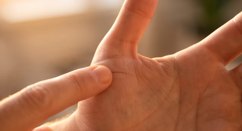 Đường chỉ tay có nhiều dấu cắt: Ý nghĩa từng vị trí và hóa giải 5 Nét gạch chéo mờ nhạt đâm ngang qua đường sinh đạo ở đoạn giữa lòng bàn tay