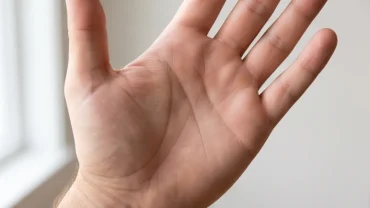 Đường sinh mệnh ở nam giới in hằn rõ nét và cong dài bao quanh gò Kim Tinh