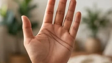Lòng bàn tay với đường tâm đạo có hai đường chạy song song rõ nét dưới ánh sáng tự nhiên