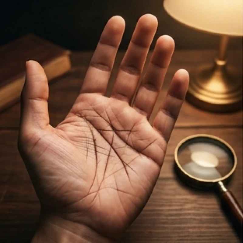 Sơ đồ mô phỏng đường tình duyên gãy khúc so với chuỗi dây xích liên tục trên lòng bàn tay