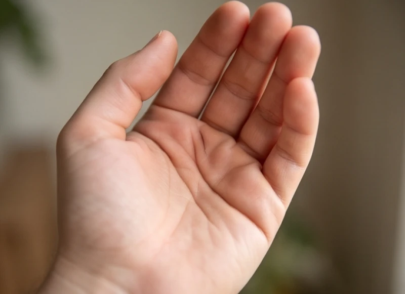 Đường Thái dương thẳng tắp và rõ nét chạy dọc ngay dưới ngón tay áp út
