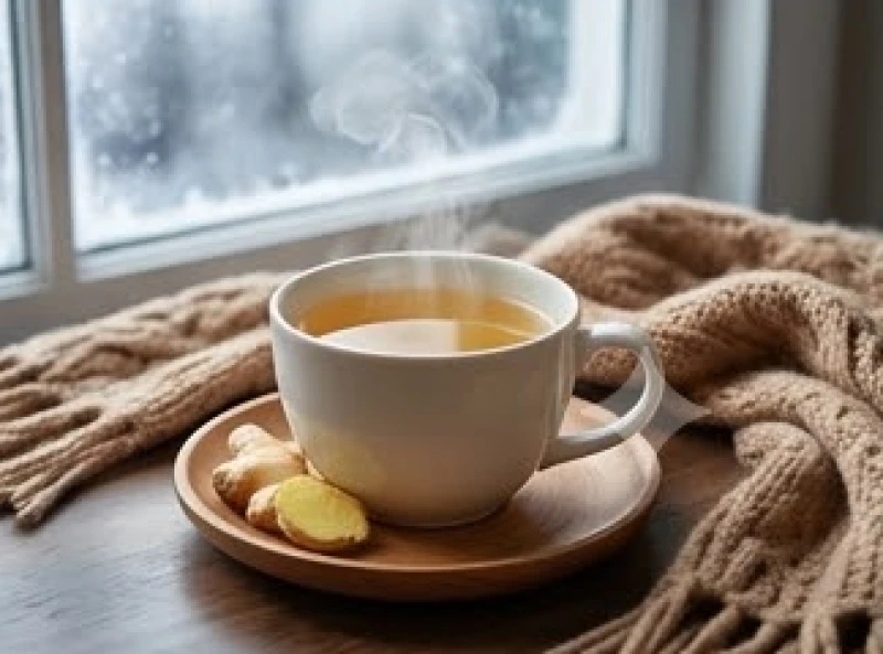Trà gừng ấm áp giúp mẹ bầu vượt qua những tháng mùa đông có nền nhiệt giảm sâu