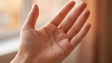 Lòng bàn tay nữ giới với các đường chỉ tay rõ nét thể hiện vận mệnh và dòng chảy tài lộc tự nhiên