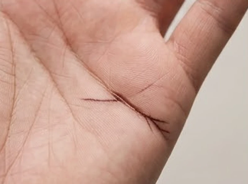 Đường trí đạo hình dây xích: Giải mã ý nghĩa và cách hóa giải 9 Đường trí đạo kết thúc bằng hình đuôi cá rẽ nhánh rõ nét trên bàn tay