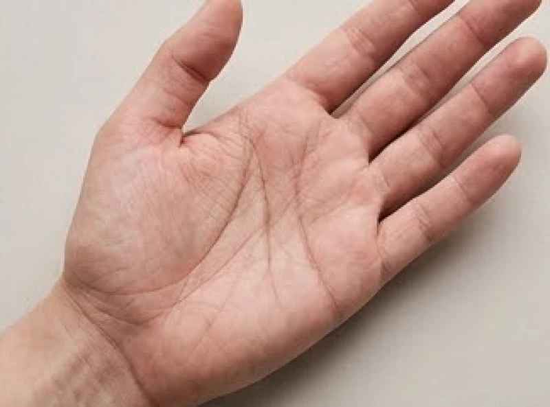 Đường trí đạo hình dây xích: Giải mã ý nghĩa và cách hóa giải 6 Đường trí đạo hình dây xích rõ nét nằm trên lòng bàn tay không thuận