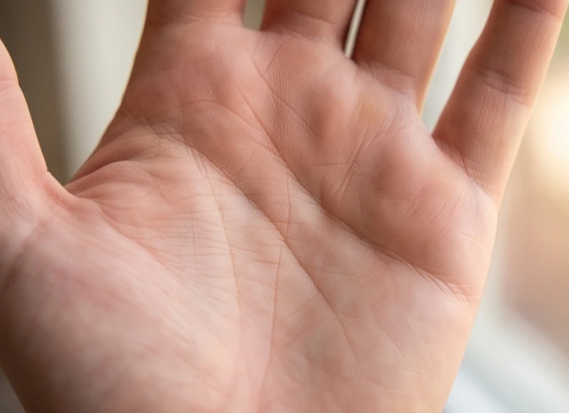 Đường trực giác kéo dài từ dưới ngón giữa xuống lòng bàn tay một cách liền mạch