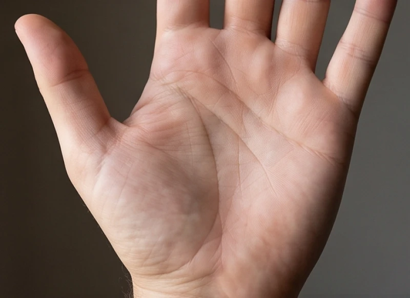 Đường chỉ tay có thay đổi không? Phân tích y học và nhân tướng 7 Bàn tay ngửa lên với một đường chỉ chạy thẳng tắp từ phía cổ tay hướng thẳng lên gờ ngón giữa