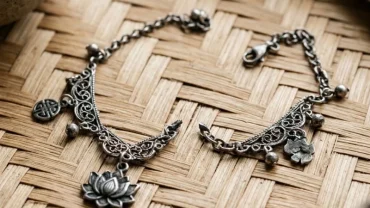 Cận cảnh sợi dây chuyền bạc xỉn màu bị đứt giúp giải đáp đứt dây chuyền bạc là điềm gì trong văn hóa dân gian