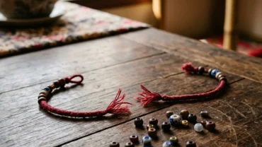 Cận cảnh chiếc vòng tay hạt đá rơi tung tóe giúp giải đáp đứt vòng tay người yêu tặng là điềm gì