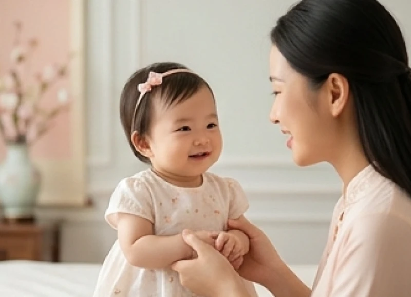 Tuổi Thìn sinh con tháng nào tốt: Định cát nguyệt hợp gia đạo 7 Bé gái mang nét mặt hiền hòa và nụ cười rạng rỡ khi tương tác cùng mẹ